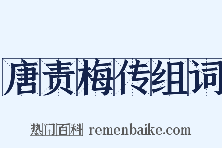唐责梅传组词是什么意思的图片
